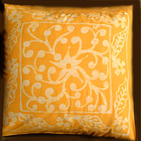 

   08311 Batik cushion cover,   
   60cm, Yellow   

