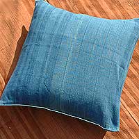 

   08536 Organic blue cushion cover   

