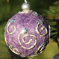 

   Four festive ball decorations   
   (Close-up)   
.
