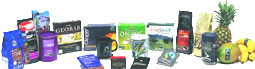 

   Examples of «Fairtrade» branded   
   food products
   available in supermarkets

