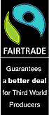 

   Fairtrade mark
   used on «fair trade»
   food products   
   available in supermarkets   

