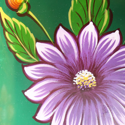 

   Close-up of
   Bangla rickshaw art   
.
