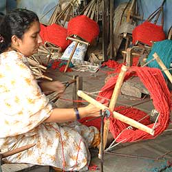 

   The weavers' co-op in Warangal   
.
