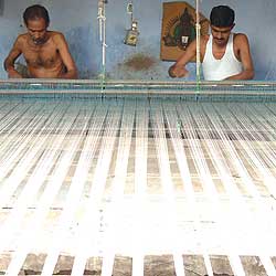 

   The weavers' co-op in Warangal   
.

