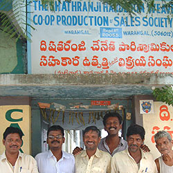 

   The weavers' co-op in Warangal   
.

